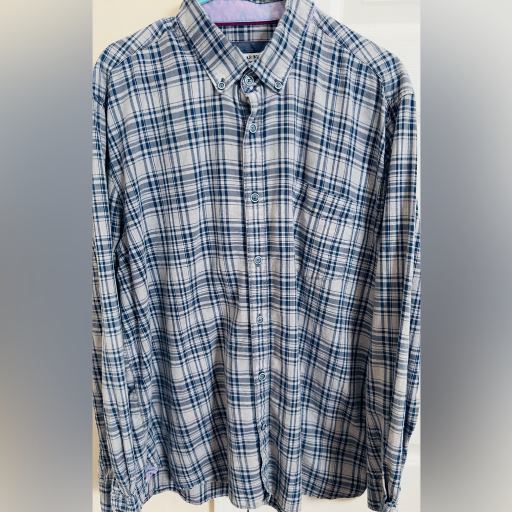 32 Bar Blues 100% Cotton Multicolored Men’s XL Long‎ Sleeve Button Down Shirt